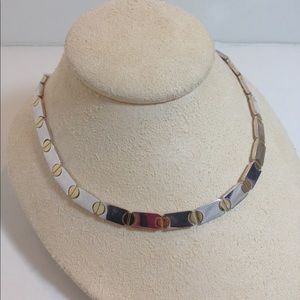 Sterling silver screw necklace